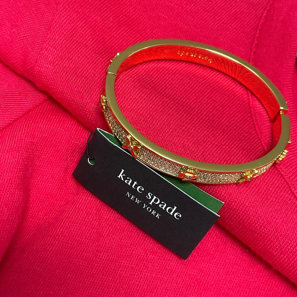 Kate Spade Gold and Red Star Bangle